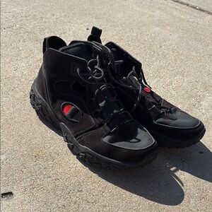 Champion Black and Red Athletic Shoes with Suede and Leather